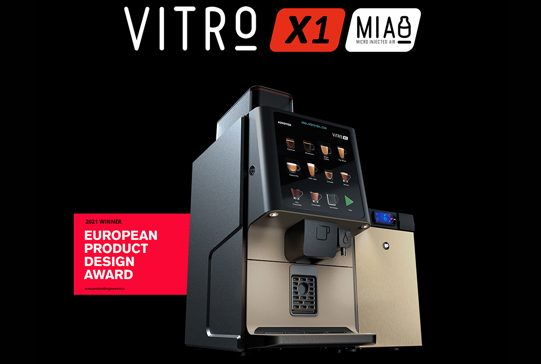 Los European Product Design Award Winners premian a Azkoyen por el diseño innovador de su exitosa máquina de café Vitro X1
